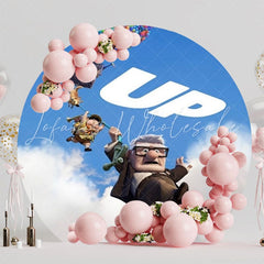 Whimsical Up Movie Birthday Party Round Backdrop For Adventure