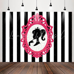 Lofaris White And Black Stripe Princess Photo Backdrop For Girl