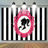 Lofaris White And Black Stripe Princess Photo Backdrop For Girl