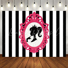 Lofaris White And Black Stripe Princess Photo Backdrop For Girl