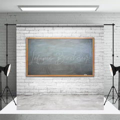 Lofaris White Brick Wall Blackboard Back To School Backdrop