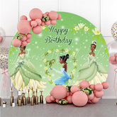 Lofaris White Floral And Green Glitter Fairy Birthday Backdrop