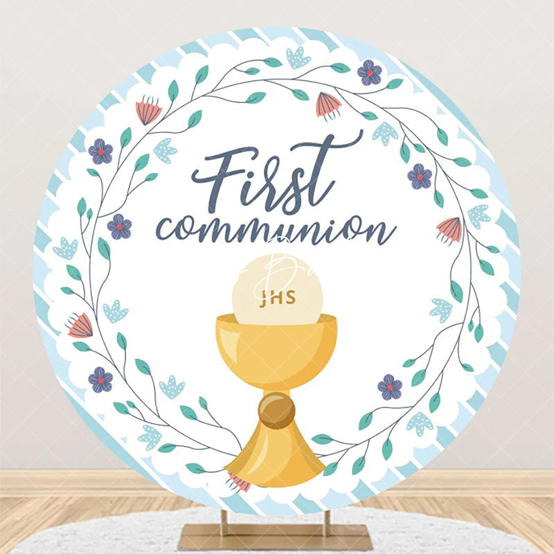 Lofaris White Holy Grail First Communion Baptism Backdrop