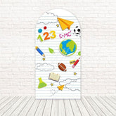 White School Back To Classes Educational Arch Backdrop For Events