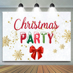 Lofaris White Snowflake Bow Tie Party Christmas Backdrop
