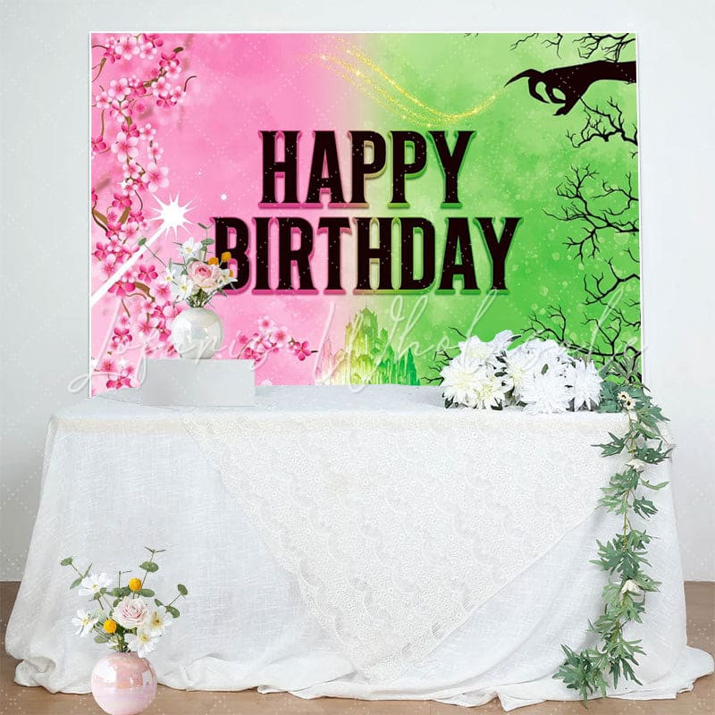 Wicked Witch Princess Movie Happy Birthday Decorations Backdrop