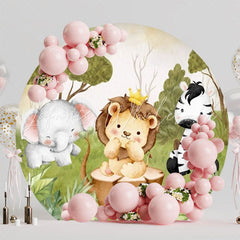 Wild Adventure Safari Kids Birthday Party Round Backdrop For Fun