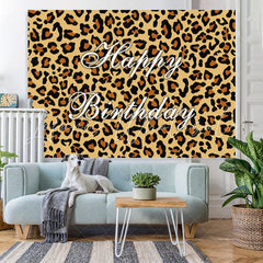 Lofaris Wild Leopard Themed Happy Birthday Backdrop For Adult