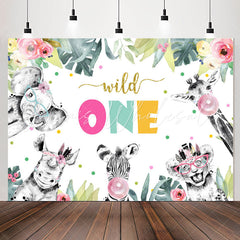 Lofaris Wild One Safari Floral Boho 1st Birthday Backdrop