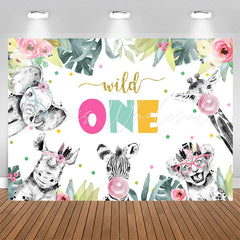 Lofaris Wild One Safari Floral Boho 1st Birthday Backdrop