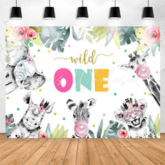Lofaris Wild One Safari Floral Boho 1st Birthday Backdrop