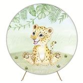 Wild Safari Jungle Round Backdrop For Adventure Party Theme