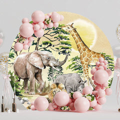 Wild Safari Round Backdrop for Adventure Themed Party