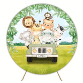Wild Safari Round Backdrop For Exciting Jungle Party Adventure