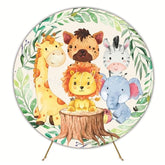Wild Safari Round Backdrop For Jungle Adventure Party Celebration
