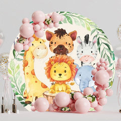 Wild Safari Round Backdrop For Jungle Adventure Party Celebration