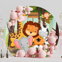 Wild Safari Round Backdrop For Jungle-Themed Adventure Party Fun