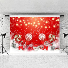 Lofaris Windmill Lollipop Glitter Christmas Backdrop For Party