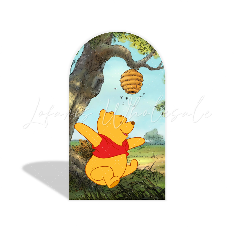 Winnie the pooh arch Birthday Party Arch Backdrop Wall Cloth Cover