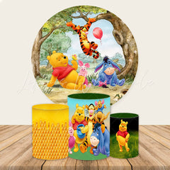 Lofaris Winnie The Pooh Cartoon Themed Circle Backdrop Kit