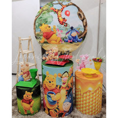 Lofaris Winnie The Pooh Cartoon Themed Circle Backdrop Kit