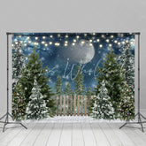 Lofaris Winter Christmas Tree Glitter Spot Photoshoot Backdrop for Kids