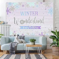 Lofaris Winter One-derland Snowflake Photo Backdrop for Birthday