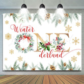 Lofaris Winter Onederland Christmas Happy Birthday Backdrop