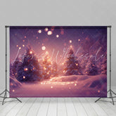 Lofaris Winter Shining Spark Bokeh Trees Christmas Backdrop