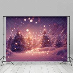 Lofaris Winter Shining Spark Bokeh Trees Christmas Backdrop