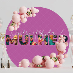 Women’s Day Floral Round Backdrop for Celebration Party