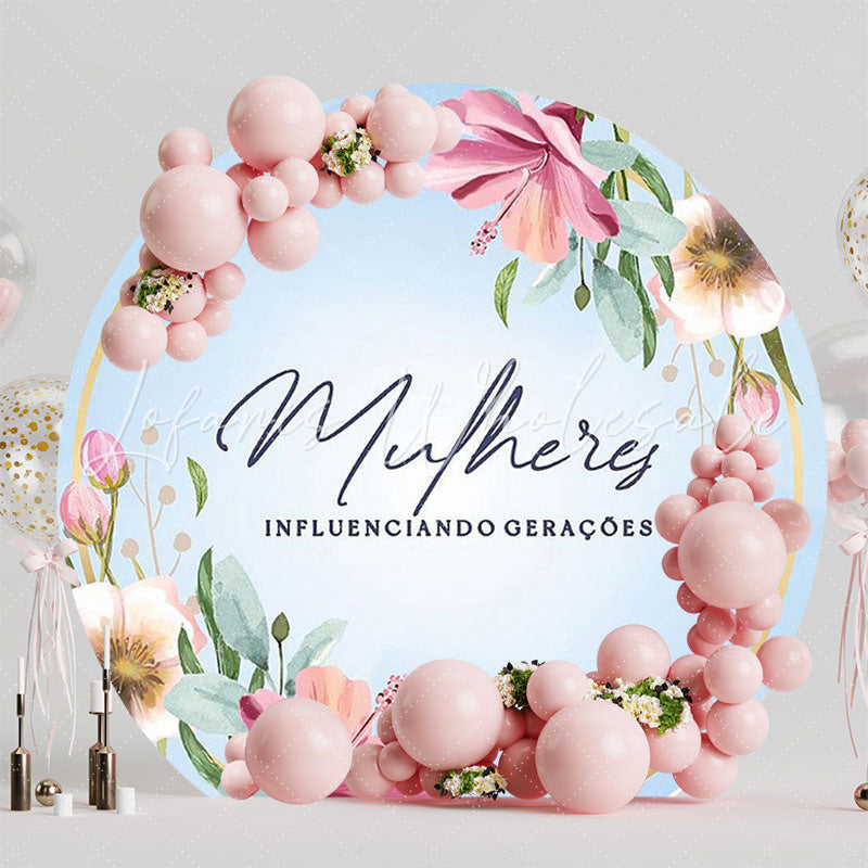 Womens Day Generations Round Backdrop for Empowering Event