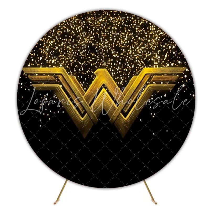Wonder Woman Superhero Round Backdrop For Action-Packed Events