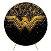 Wonder Woman Superhero Round Backdrop For Action-Packed Events