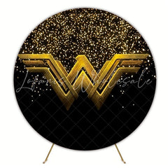 Wonder Woman Superhero Round Backdrop For Action-Packed Events