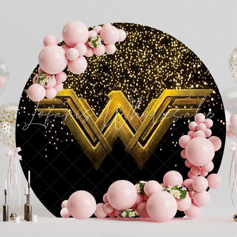 Wonder Woman Superhero Round Backdrop For Action-Packed Events