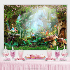 Lofaris Wonderland Forest Fairy Tale Girl Birthday Backdrop