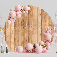 Wood Background Round Backdrop for Rustic Charm
