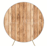 Wood Background Round Backdrop for Rustic Charm