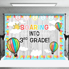 Lofaris Wooden Soaring Into 3rd Grade Back To School Backdrop