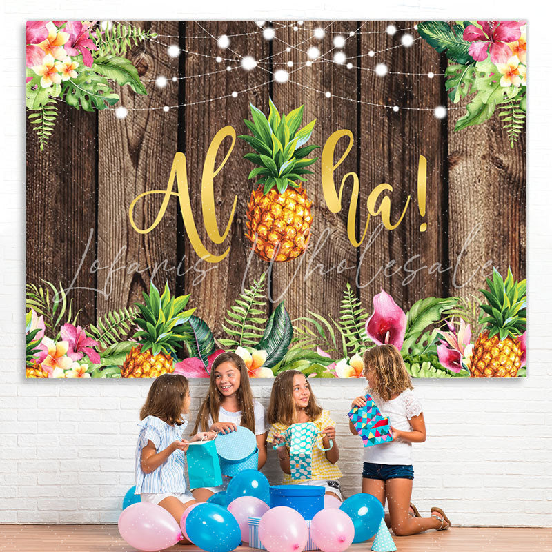Lofaris Wooden Tropical Hawaiian summer Photoshoot backdrop