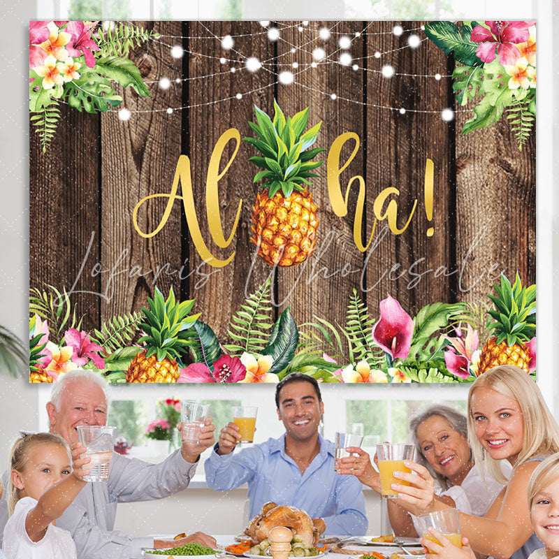 Lofaris Wooden Tropical Hawaiian summer Photoshoot backdrop