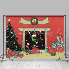 Lofaris Xmas Pine Tree Monster Stole Gift Christmas Backdrop