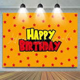 Yellow And Red Stars Pokemon Anime Theme Birthday Party Backdrop