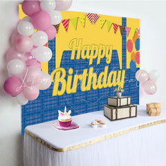 Yellow Big Eyes Minions Birthday Photography Backdrop