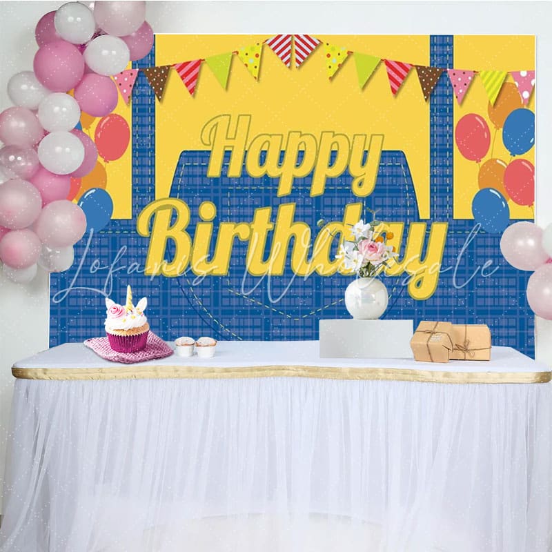 Yellow Big Eyes Minions Birthday Photography Backdrop