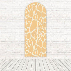 Yellow Cow Print Arch Backdrop For Farm-Themed Party Decorations