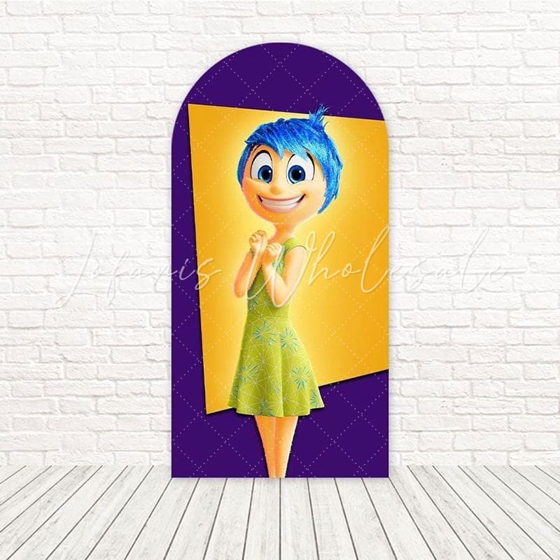 Yellow Joy Inside Out Sunny Cheerful Arch Backdrop For Kids Party