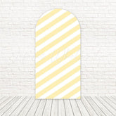 Yellow Looney Tunes Stripes Arch Backdrop For Fun Party Themes