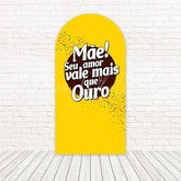 Yellow Mothers Day Bright Bloom Arch Backdrop For Spring Celebration